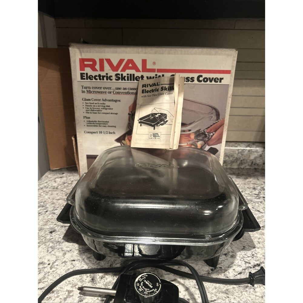 Rival Electric Skillet 5102 10 1/2" with Glass Lid Made in USA
